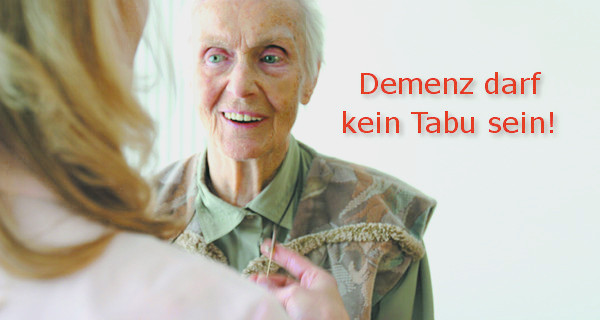 Demenz darf kein Tabu sein Bild mit 2 Frauen im Gespräch - Demenz darf kein Tabu sein